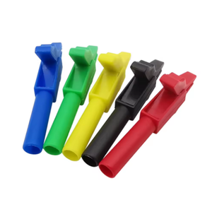 4 ، مقاطع تمساح واقية من البلاستيك بالكامل ، مسبار اختبار متعدد متر 4 ، موصل مشبك تمساح قابس الموز ، أحمر وأسود وأخضر وأزرق - Product Image 6