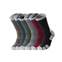 Chaussettes thermiques d'hiver pour hommes, épaisses, en tissu bouclette, anti-humidité, pour la course à pied en plein air, le marathon, chaussettes de sport