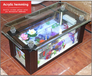 Ultra Wit Ecologisch Glas Aquarium Modern Aquarium Schildpad Tank Voor Woonkamer Sofa Tafelblad Curling Salontafel-Groothandel - Product Image 6