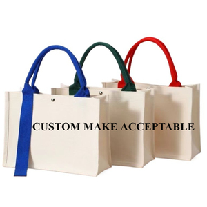 Borsa Tote in Tela Personalizzata con Chiusura a Cerniera, Grande Capacità, Tinta Unita, per Tutte le Stagioni, Uso Esterno, Universitario, alla Moda - Product Image 2