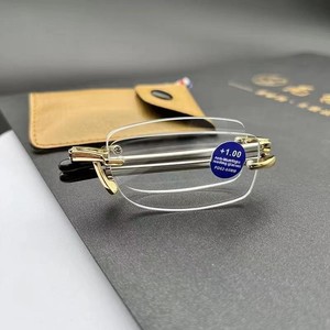 <span class=keywords><strong>Gafas</strong></span> de lectura plegables ultraligeras sin montura HD con llavero, antiluz azul, con adornos de diamantes, para presbicia, de moda transfronteriza. - Product Image 4