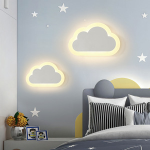 Modern Indoor Cloud <strong>Nursery</strong> Bedroom <strong>Wall</strong> Decorative LED Aluminum <strong>Wall</strong> Lamp with Multiple Colors and <strong>Lighting</strong> - Product Image 3