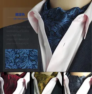 Ascot Dasi Mens Paisley Jacquard Cravat Leher Syal Gaya Inggris Setelan Kemeja Aksesori untuk Pria Dasi Trendi Bisnis Syal Ascot