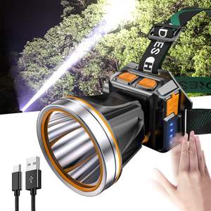 Lampe frontale <span class=keywords><strong>LED</strong></span> XPG à grande puissance, lumière forte, <span class=keywords><strong>longue</strong></span> portée, 1500 lumens, <span class=keywords><strong>travail</strong></span> en extérieur, camping, pêche, lampe frontale à induction - Product Image 2