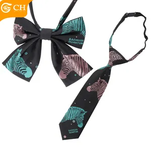 Manufacturer Specialized in Mens Corbatas Cheap Jacquard Woven Horse Pattern Bow Ties Custom Personal Logo Polyester Bow Ties