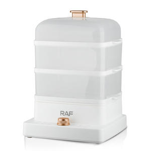 Cuiseur vapeur électrique 3 niveaux 12L 1200W pour légumes, riz et maïs – Vente en gros pour la maison - Product Image 3