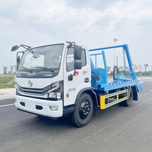 Precio de Fábrica, Camión de Basura Dongfeng de 6 Ruedas, 5m3 8m3, Camión de Basura con Brazo Giratorio en Venta - Product Image 1