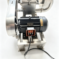 Broyeur à marteaux électrique en acier inoxydable résistant à l'usure, facile à nettoyer, broyeur alimentaire, pulvérisateur à mailles multi-spécifiques pour céréales, épices, herbes