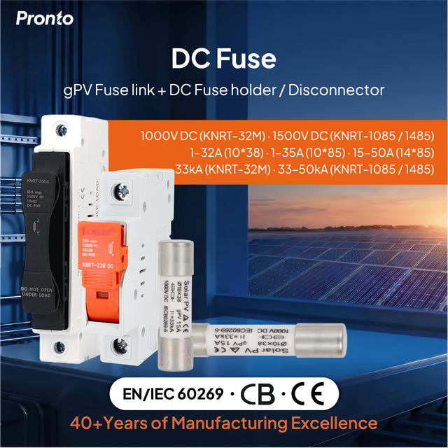 KORLEN 1000V DC Residential Electric Devices 25A 32A 10*38mm IP20 Protection 3-Year Warranty Fuses Solar Applications PV Fuse