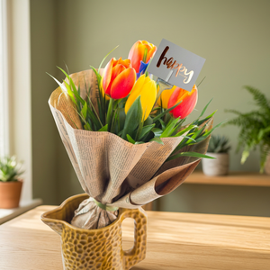 Porte-cartes transparent moderne en plastique, design à tête droite ou inclinée, pour fleuriste, bouquet, numéro de table, étiquettes de prix, signalétique - Product Image 1