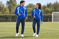 Ensemble veste et pantalon d'entraînement de football personnalisés, coordonnez les couleurs du club et les graphiques des panneaux avec les noms pour votre liste de joueurs