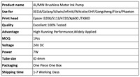 Pompa Tinta 4L 7W 24V DC Motor Tanpa Sikat Pompa Tinta Udara untuk Mesin Cetak Inkjet DTF
