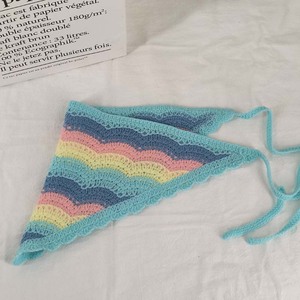 <span class=keywords><strong>Fascia</strong></span> per <span class=keywords><strong>capelli</strong></span> con fiori forati fatti a mano da donna in cotone lavorato a maglia scialle <span class=keywords><strong>Bandana</strong></span> sciarpa diretta alla fabbrica - Product Image 4