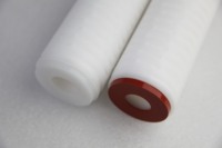 JC JINCHUN PES Pleated Filter Cartridge 0.1m-10m Titik Gelembung Tinggi untuk Filtrasi Air Kemurnian Tinggi Makanan & Minuman 1,5 Tahun
