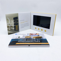 Écran lcd de 7 pouces, promotion publicitaire a5, carte de vidéo, vidéo de 7 pouces pour les entreprises