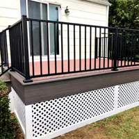 Reilbu Rampe en aluminium personnalisable pour balcon extérieur Escalier Rail de pont