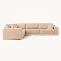 Usine haut de gamme personnalisé en forme de L combinaison tissu canapé moderne Simple confortable meubles canapés modulaires