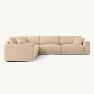Usine haut de gamme personnalisé en forme de L combinaison tissu canapé moderne Simple confortable meubles canapés modulaires - Product Image 6