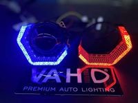 Luces de Circulación Diurna VAHID 5D Crystal Angel Eyes I8-V25 Controladas por Aplicación, Anillos LED WRGB DRL, Anillos de Faros Angel Eye