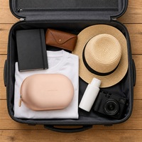 Pochette de rangement multifonctionnelle en silicone pour la maison, porte-monnaie rond avec fermeture éclair, sac organisateur pour clés, câbles USB, cosmétiques, voyages