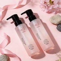 Flacon pompe 150 ml dégradé givré pour huile nettoyante visage, crème mains, lotion corporelle, et emballage de sérum capillaire en plastique