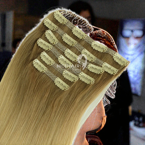 12A Double Drawn Natural Vietnamese Remy Hair Extensions 8pcs 17 Clip-In Hair Accessories Dyed <b>Body</b> <b>Wave</b> Style - Product Image 2