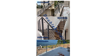 Balustrade extérieure contemporaine DBM en acier inoxydable massif, résistante à la rouille, pour hôtels, villas, escaliers, centres commerciaux - Garantie 5 ans