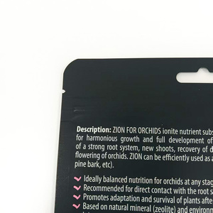 Pochette en plastique PE acide alcaline personnalisée à déchirure facile Pochette debout Sac à fermeture éclair pour engrais de fleur d'orchidée - Product Image 2