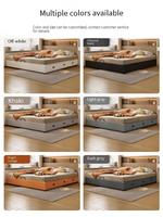 Doppelbett mit weichem Kopfteil Weicher Bett rahmen Queen Doppels chu blade Aufbewahrung sbett