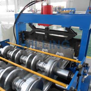 Thép Con lăn màn trập khung cửa Máy làm bao gồm động cơ bơm hộp số cho vật liệu xây dựng mang <span class=keywords><strong>Roll</strong></span>-up cửa mái ngói - Product Image 1