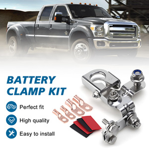 Ford Battery Clamp Kit 926-882 Brass Chrome Plated Screw <b>Terminals</b> For F-150 2011-2017 - Product Image 1