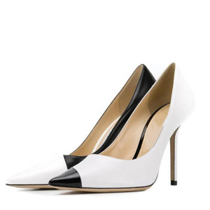 รองเท้าส้นสูงแบบแพทช์เวิร์คสั่งทำพิเศษ ไซส์ใหญ่ 45 สำหรับผู้หญิง รองเท้าปั๊มส์หลากสี ส้นเข็ม แบบพื้นฐาน สำหรับเท้ากว้าง รองเท้าสำหรับงานปาร์ตี้ - Product Image 4