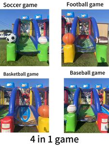 Juego Inflable de PVC para Fiestas Infantiles, Juego Deportivo de Carnaval con Personajes de Dibujos Animados, Juego Interactivo 4 en 1 - Product Image 2