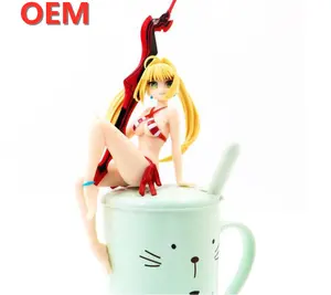 OEM personalizado 3D Sexy figuras de acción de prensa-taza hermosa Sexy chica Anime figura