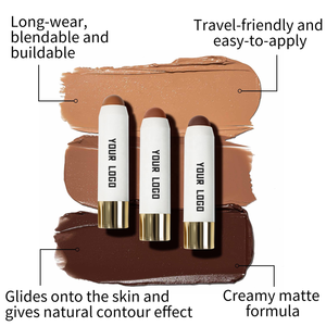 Barras de Contorno de Maquillaje Vegano, Corrector de Cobertura Total para Suavizar, Bronceador, Logotipo Personalizado, Corrector en Barra en Crema Resistente al Agua - Product Image 3