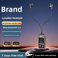 Nouveaux écouteurs Bluetooth de style Lavalier avec transformation vocale pour appels, karaoké et retour audio, autonomie longue durée