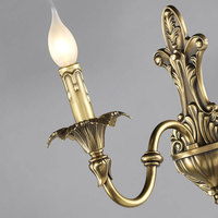 VHFactory Lustres LED personnalisés de haute qualité de style français tout en cuivre sculpté pour la décoration intérieure des villas et des hôtels