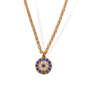 Collier Œil Turc pour Femme, Chaîne en Or avec Pendentif Rond en Zirconia, Chaîne de Clavicule, Bijou Tendance, Idéal Cadeau - Product Image 5