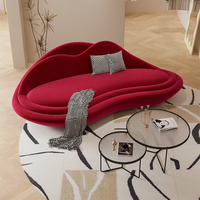 Canapé GEDO de style nordique, design créatif et personnalisé, pour salon, petit appartement, espace de repos ondulé, réception, rembourrage en éponge