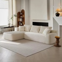 Sofá Cama Moderno de Lujo en Forma de L, Tapizado en Terciopelo, Relleno de Esponja, Comprimido al Vacío, Sofá Seccional para Sala de Estar, Dormitorio, Hotel YL