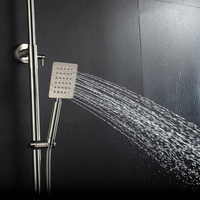Ensemble de robinets mitigeurs d'eau à montage mural, pour salle de bains, aspect luxe, Europe, moderne, Chrome SUS