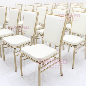 2025 Nhà Máy Mới Nhất Tùy Chỉnh Hiện Đại 5 Sao Đồ Nội Thất Khách Sạn Vàng Kim Loại Khung Trắng Tiệc Cưới Chiavari Tổ Chức Sự Kiện Ghế Bán Buôn - Product Image 6