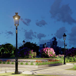 עיצוב וינטג' חצר סִגְנוֹן תאורת חוץ נוף עם סגסוגת אלומיניום IP66 LED DC עבור גופי תאורה ברחוב גן - Product Image 6