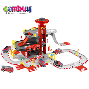 Ensemble de <span class=keywords><strong>garage</strong></span> de montage DIY avec piste de slot en métal moulé sous pression, parking pour enfants, jouet - Product Image 3