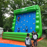 Système électronique IPS Lumières Mur d'escalade gonflable Jeux de sports de plein air Jeu de construction d'équipe