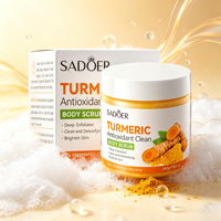 Crème exfoliante pour le corps à base de curcuma biologique ODE/OEM avec vitamine E et huile d'argan