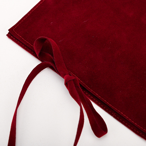 Glampkg Custom Soft Velvet Jewelry Pouch Red Microfiber Makeup Brush Tool Pouches Storage Bag Dust Bag - Product Image 5