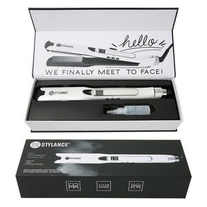 جهاز فرد الشعر MiniSteam بدرجة حرارة قابلة للتعديل من 5 مستويات + شاشة LCD رقمية ، حرارة سيراميك نانو تيتانيوم - Product Image 1