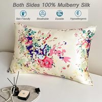 Taie d'oreiller en soie de mûrier imprimée sur mesure de luxe, taie d'oreiller en soie pour le sommeil 16 19 22 25 30 Momme, coffret cadeau en soie