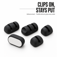 Organisateur de câbles en silicone personnalisé, clips adhésifs pour fils, gestion des câbles sur le bureau